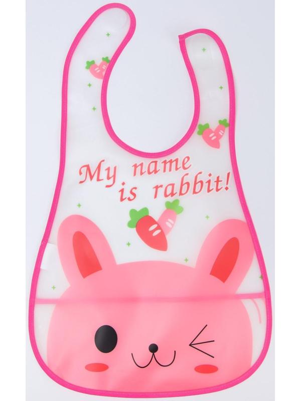 Нагрудник с карманом для девочки, непромокаемый, на липучке, цвета МИКС