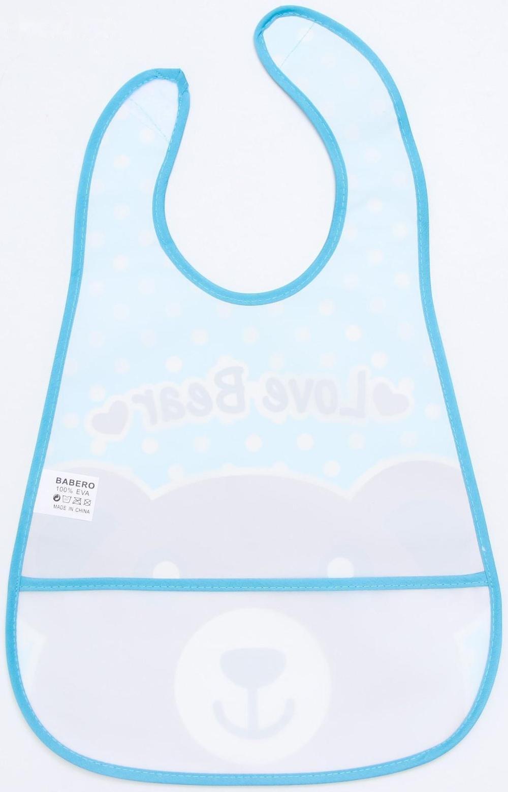 Нагрудник с карманом «Зверята», непромокаемый, на липучке, цвета МИКС