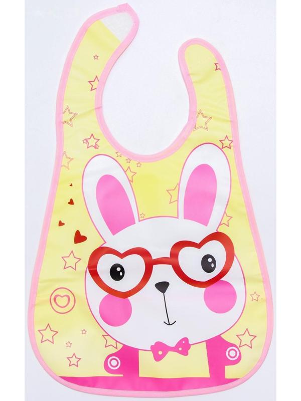 Нагрудник с карманом «Зверята», непромокаемый, на липучке, цвета МИКС