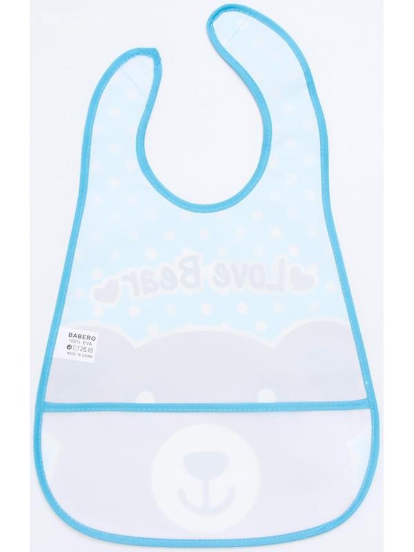 Нагрудник с карманом «Зверята», непромокаемый, на липучке, цвета МИКС