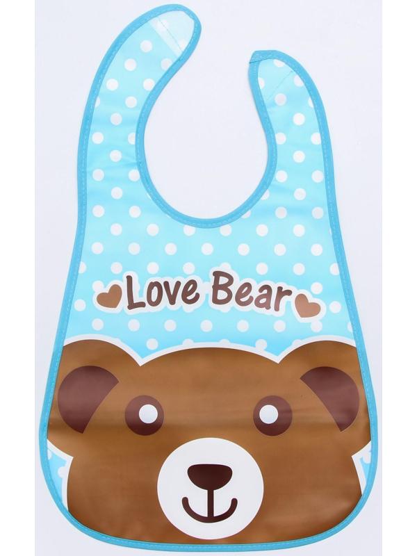 Нагрудник с карманом «Зверята», непромокаемый, на липучке, цвета МИКС