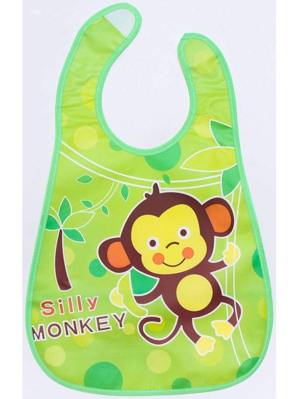 Нагрудник с карманом «Зверята», непромокаемый, на липучке, цвета МИКС