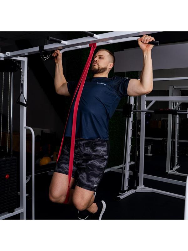 Эспандер ленточный, многофункциональный, 208 х 4,4 х 0,5 см, 17-54 кг, цвет красный