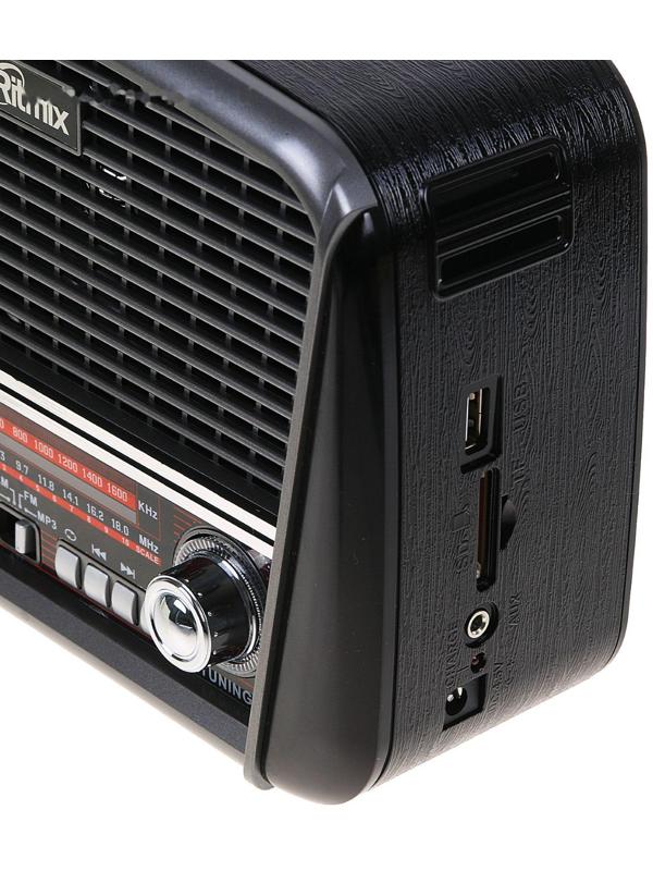 Радиоприемник Ritmix RPR-065 GRAY, функция MP3-плеера, фонарь