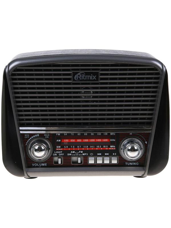 Радиоприемник Ritmix RPR-065 GRAY, функция MP3-плеера, фонарь