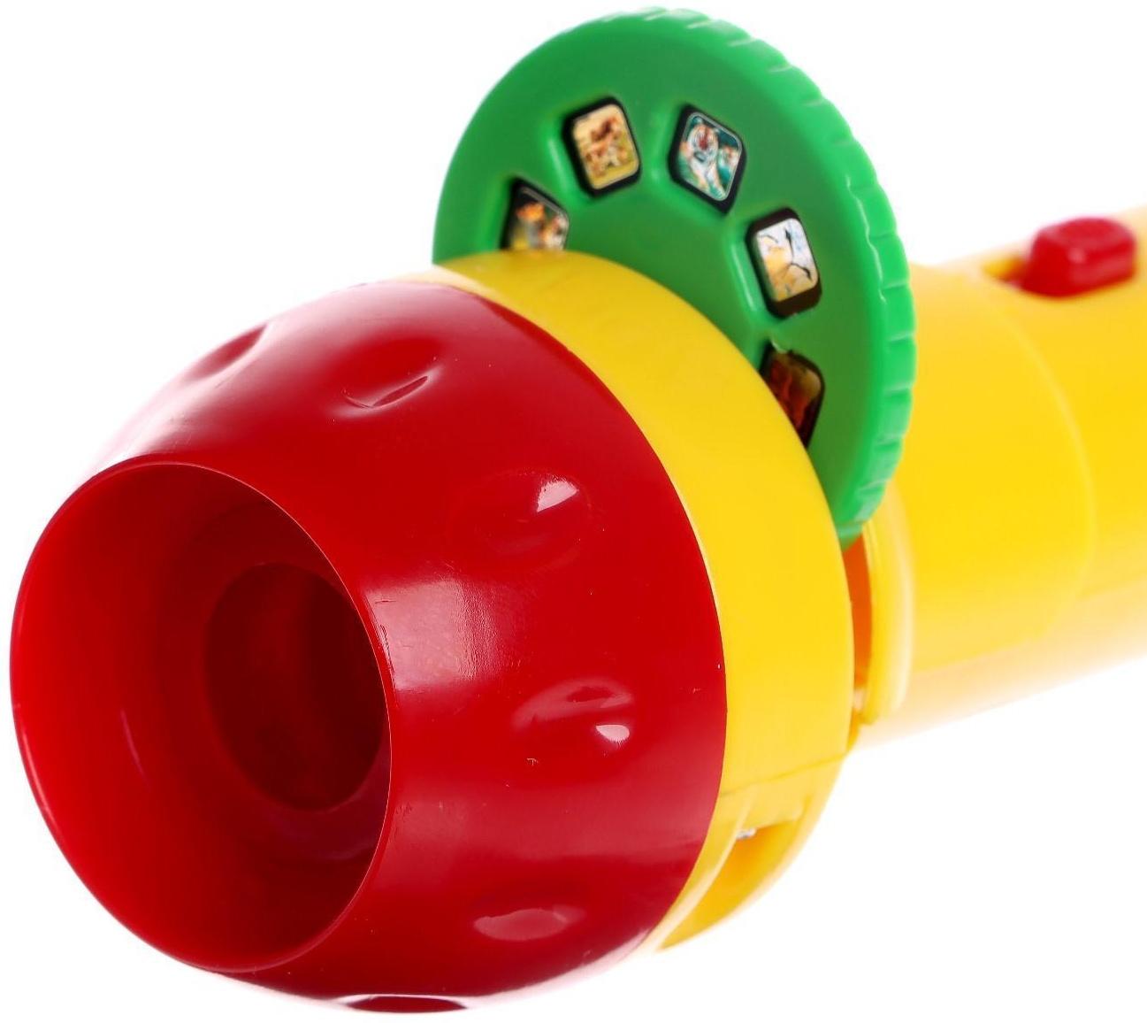 Проектор-фонарик «Забавные животные» 2 в 1, цвета МИКС