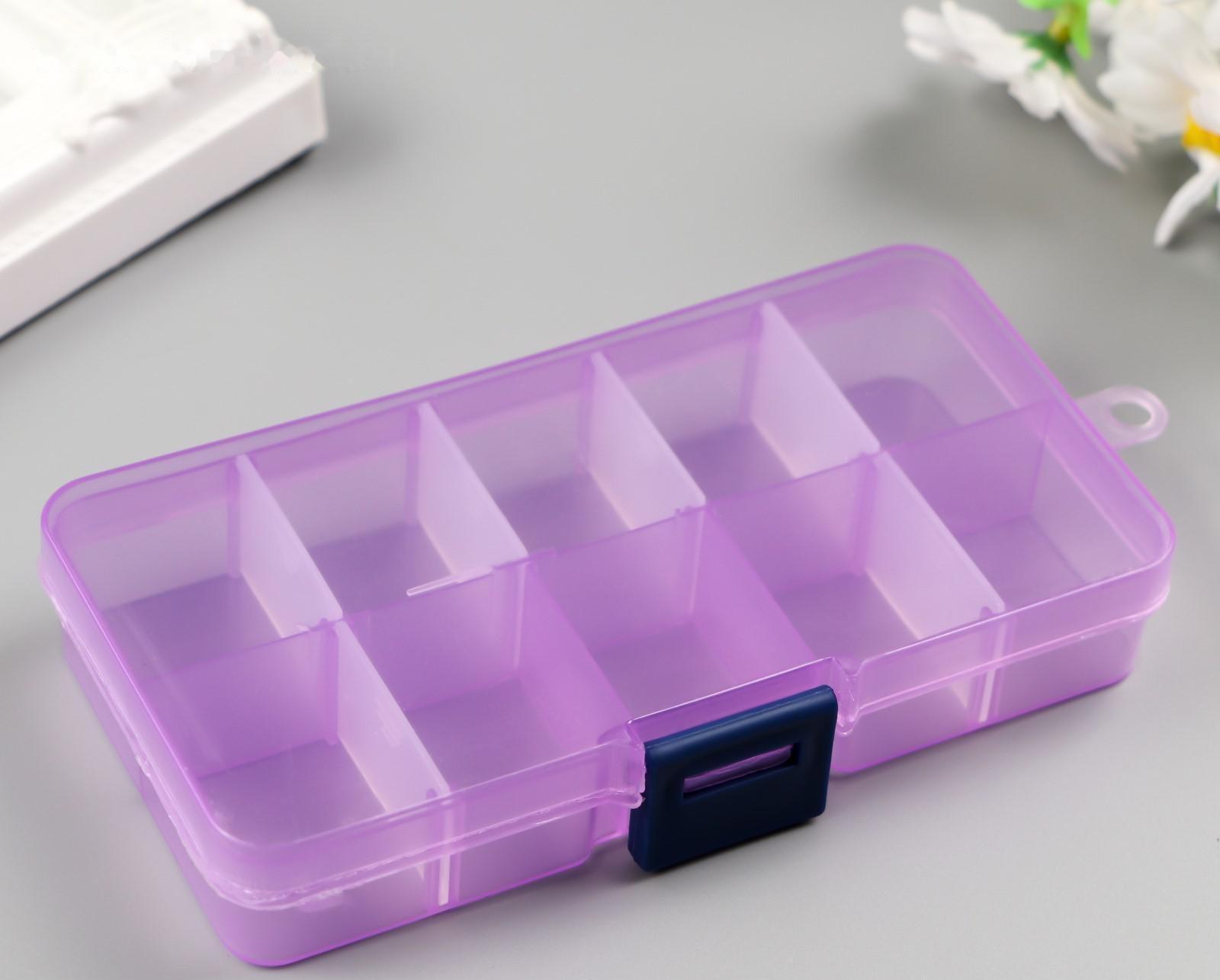 Шкатулка  со съёмными ячейками для мелочей 10 отделений МИКС 2х12,5х6,5 см