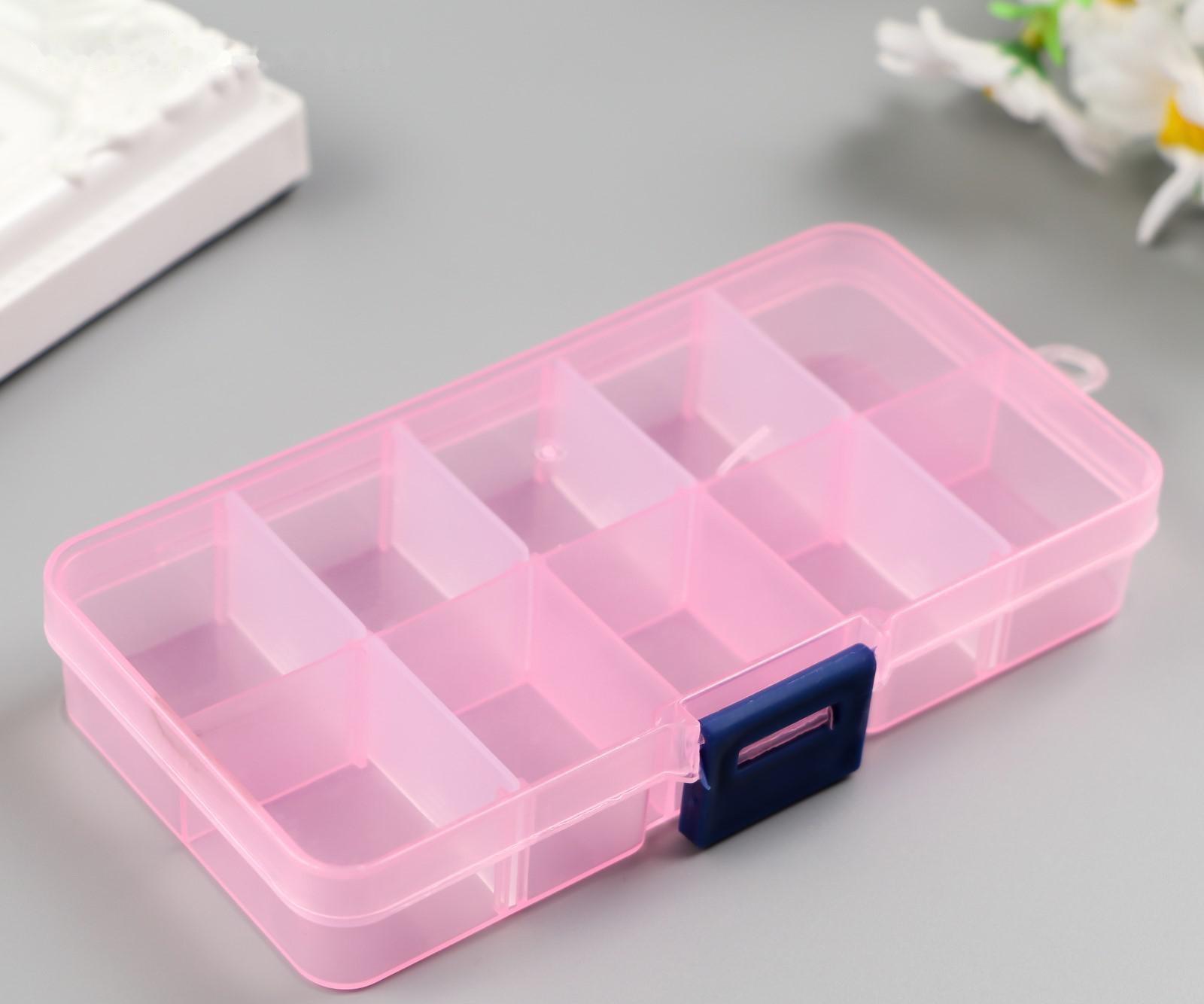 Шкатулка  со съёмными ячейками для мелочей 10 отделений МИКС 2х12,5х6,5 см