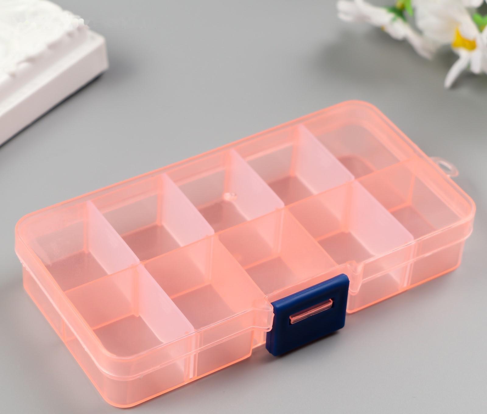 Шкатулка  со съёмными ячейками для мелочей 10 отделений МИКС 2х12,5х6,5 см