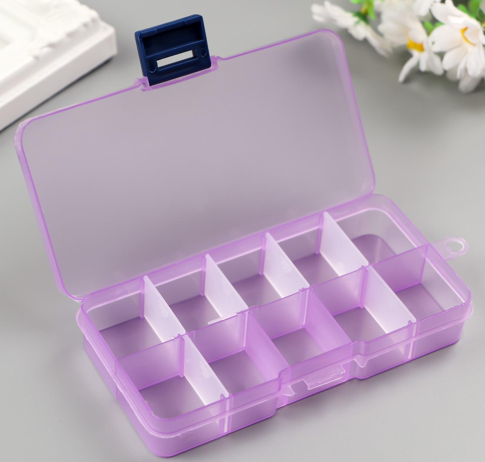 Шкатулка  со съёмными ячейками для мелочей 10 отделений МИКС 2х12,5х6,5 см