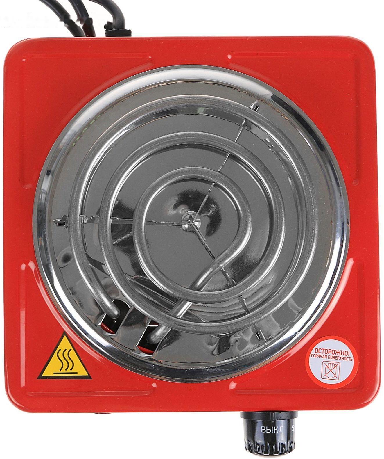 Плитка электрическая ENERGY EN-902R, 1000 Вт, 1 конфорка, красная