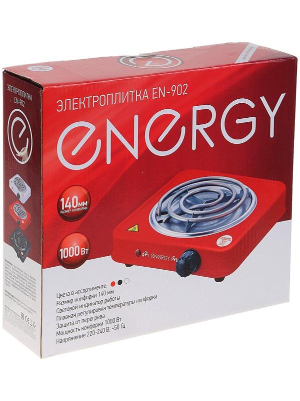Плитка электрическая ENERGY EN-902R, 1000 Вт, 1 конфорка, красная