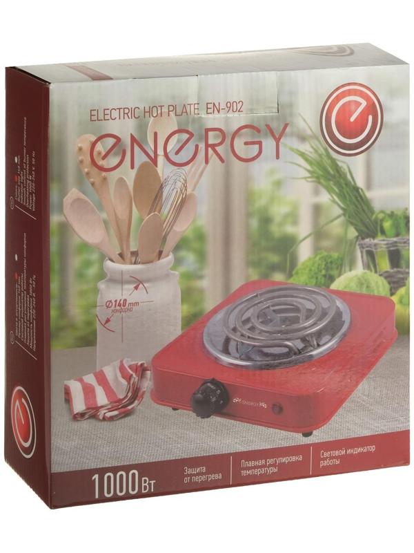 Плитка электрическая ENERGY EN-902R, 1000 Вт, 1 конфорка, красная