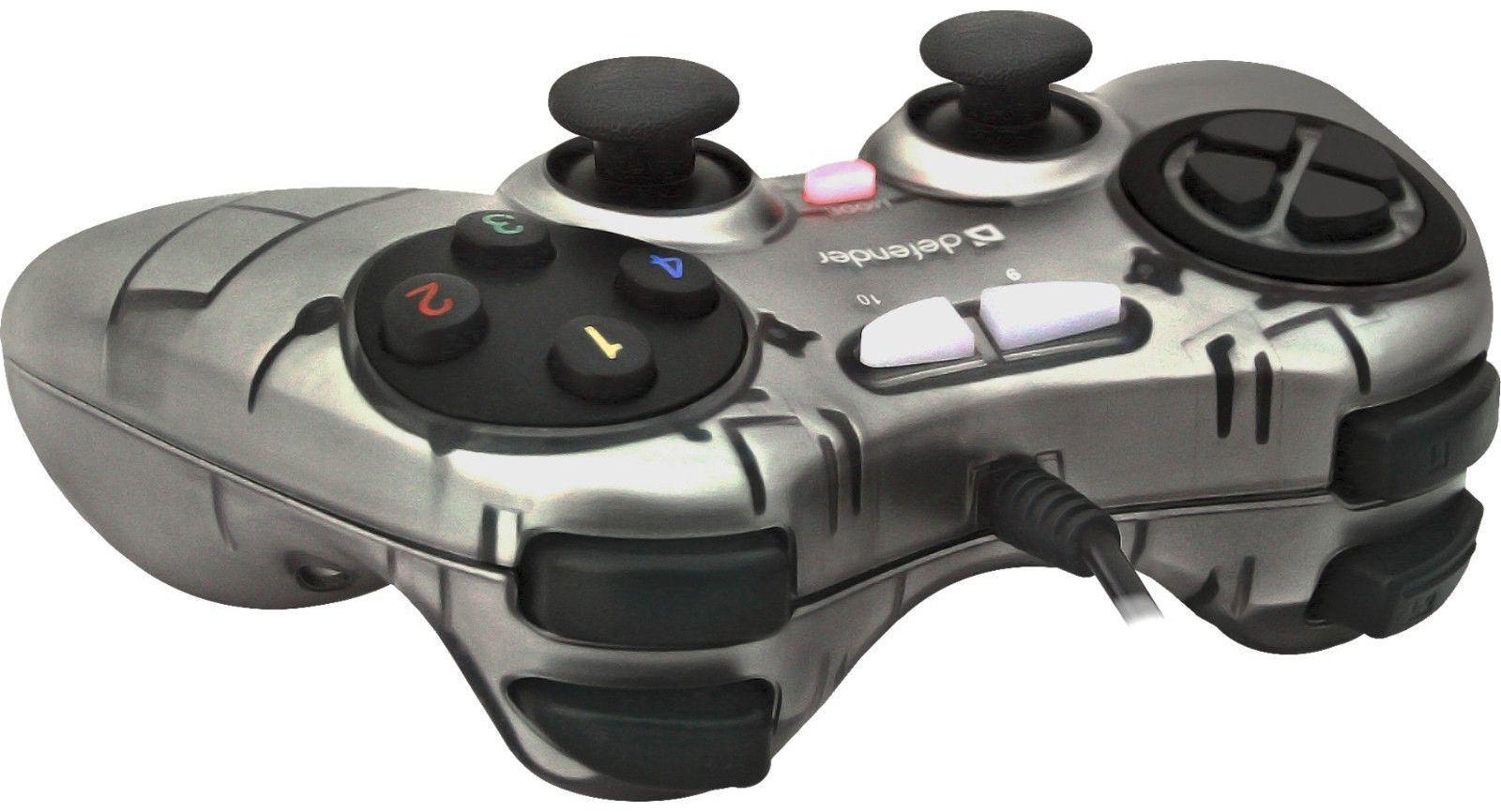 Геймпад Defender Zoom, Xinput, проводной, вибрация, для PC, USB, серо-черный