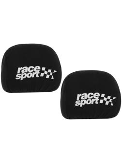 Чехлы на подголовник Race Sport, черные, набор 2 шт
