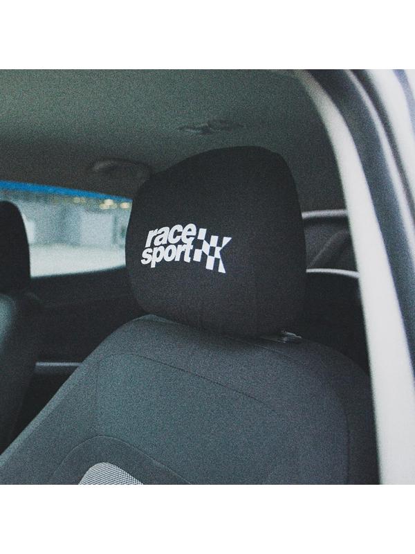 Чехлы на подголовник Race Sport, черные, набор 2 шт