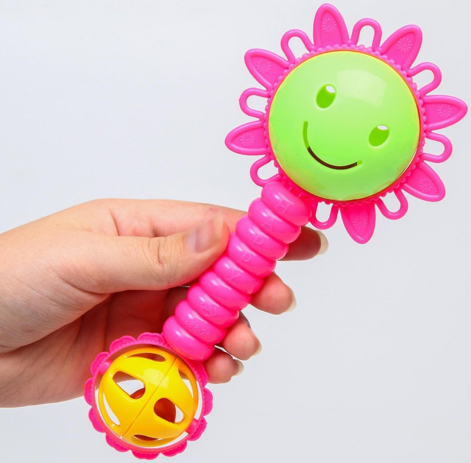 Погремушка «Солнышко», цвет МИКС