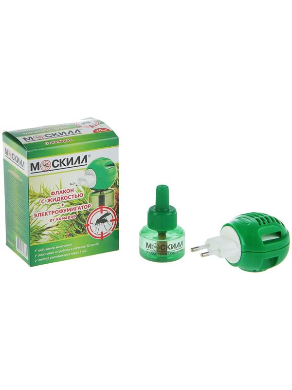 Комплект Москилл Флакон с жидкостью от комаров 30 мл. + Электрофумигатор