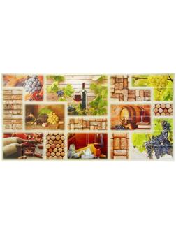 Панель ПВХ Граненый прямоугольник Винный погребок 960*480