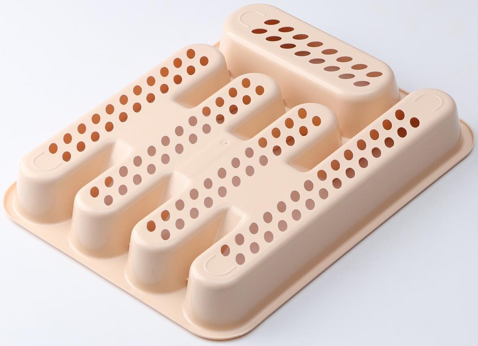 Лоток для столовых приборов, 33×26 см, цвет МИКС