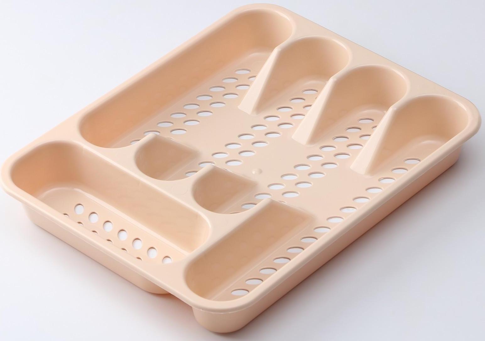 Лоток для столовых приборов, 33×26 см, цвет МИКС