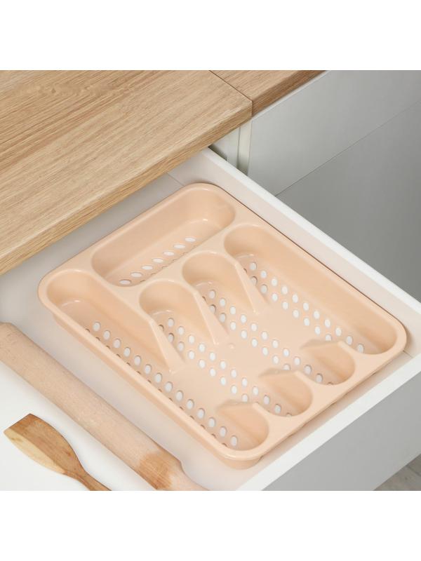 Лоток для столовых приборов, 33×26 см, цвет МИКС