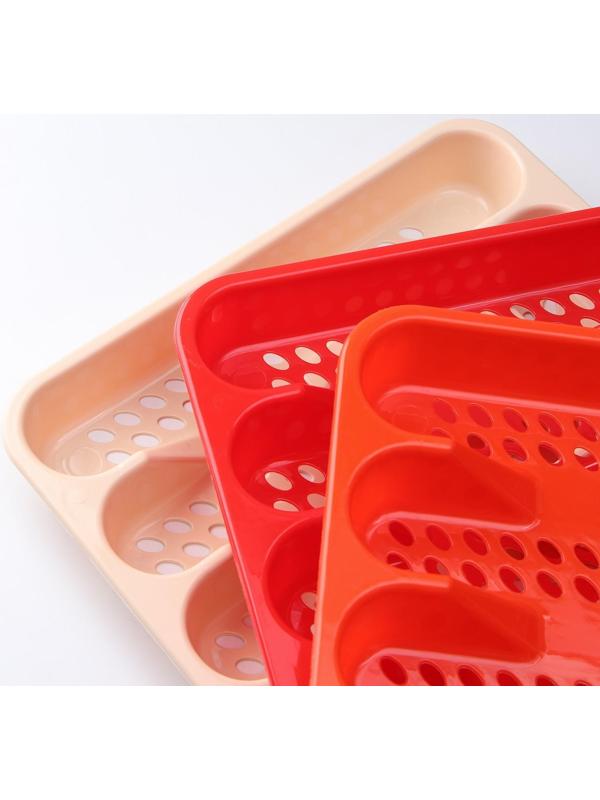 Лоток для столовых приборов, 33×26 см, цвет МИКС