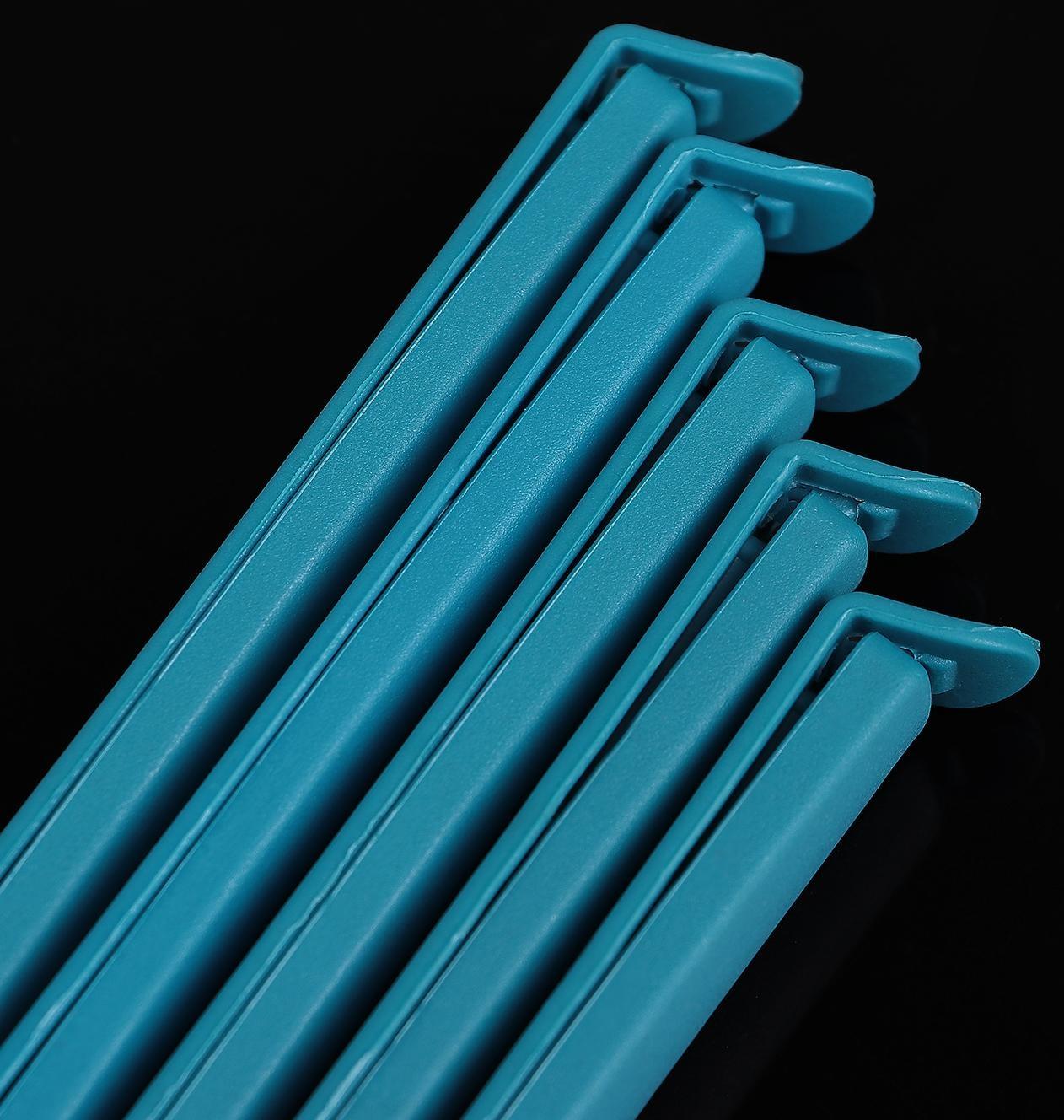 Зажимы для пакетов, 12 см, 5 шт, цвет МИКС