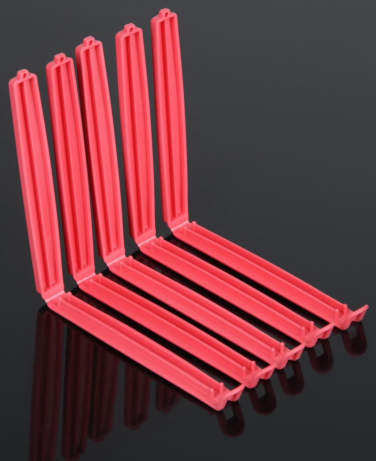 Зажимы для пакетов, 12 см, 5 шт, цвет МИКС