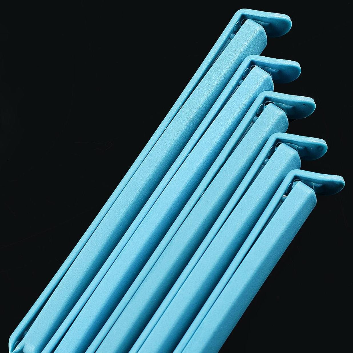 Зажимы для пакетов, 12 см, 5 шт, цвет МИКС