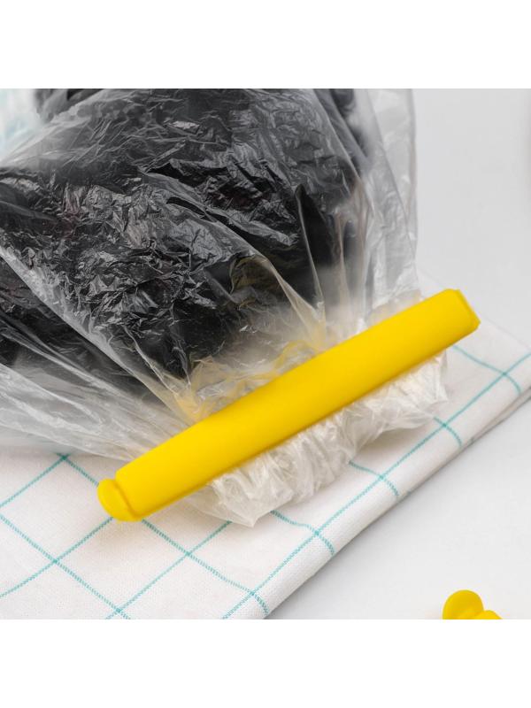 Зажимы для пакетов, 12 см, 5 шт, цвет МИКС