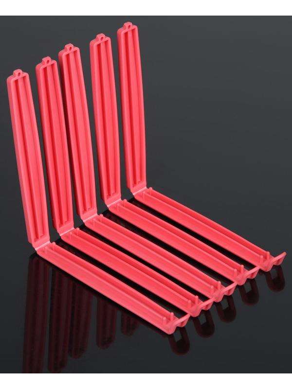 Зажимы для пакетов, 12 см, 5 шт, цвет МИКС