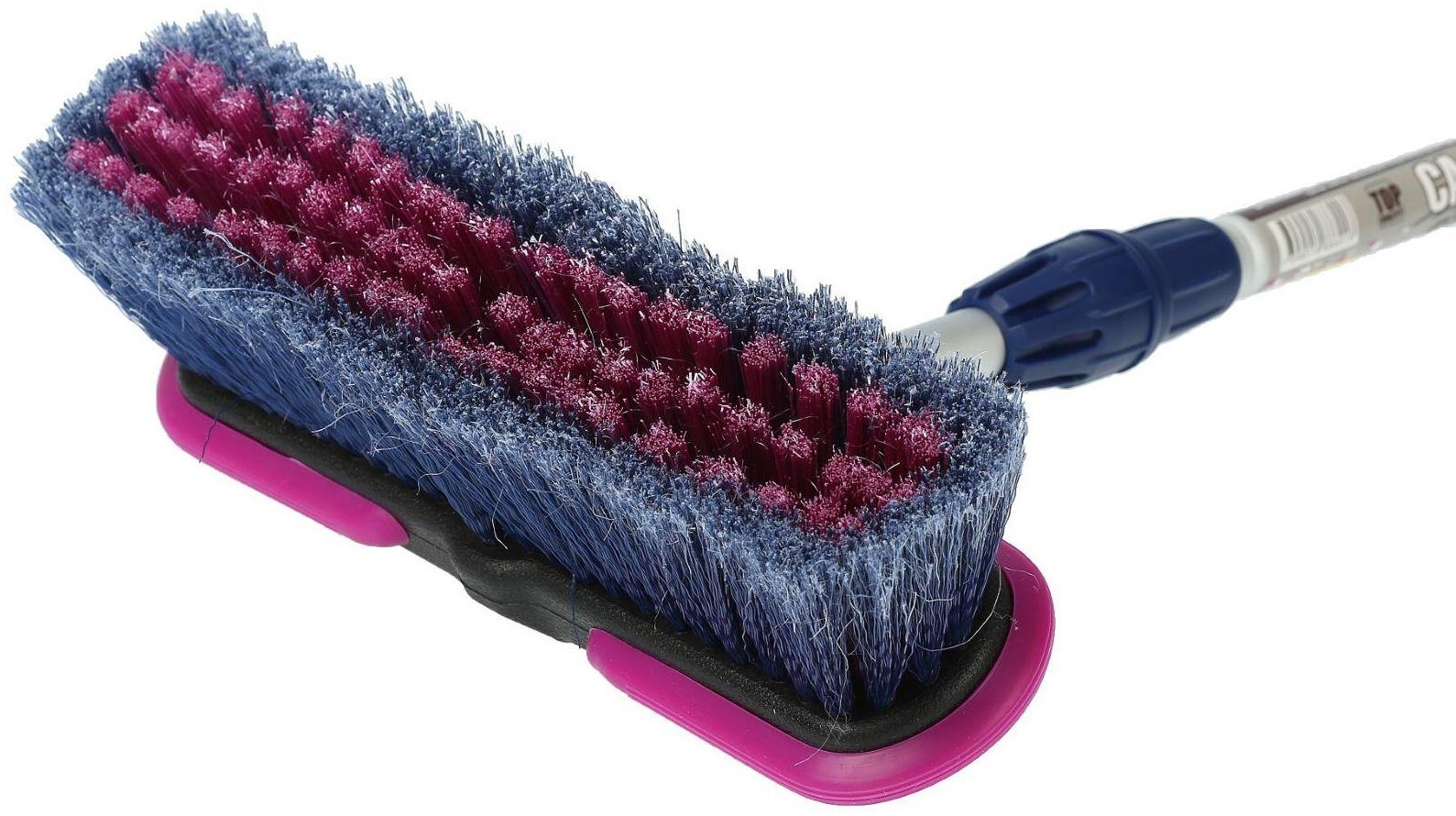 Щетка для мытья CA-601, телескопическая, 160 см, под шланг с краном регулировки подачи воды