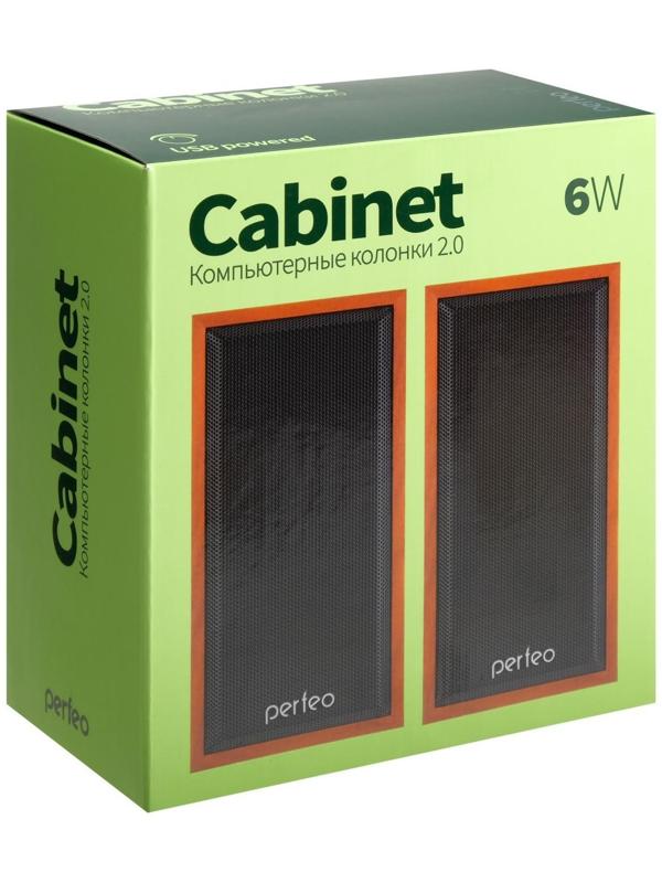 Компьютерные колонки 2.0 Perfeo CABINET PF-84, 2х3 Вт, USB, дерево