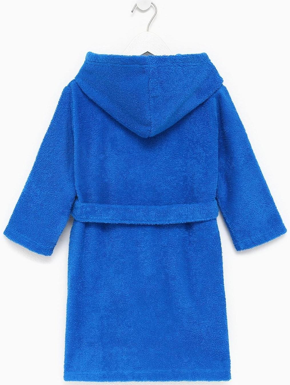 Халат махровый детский, размер 34, цвет синий, 340 г/м2 хлопок 100% с AIRO