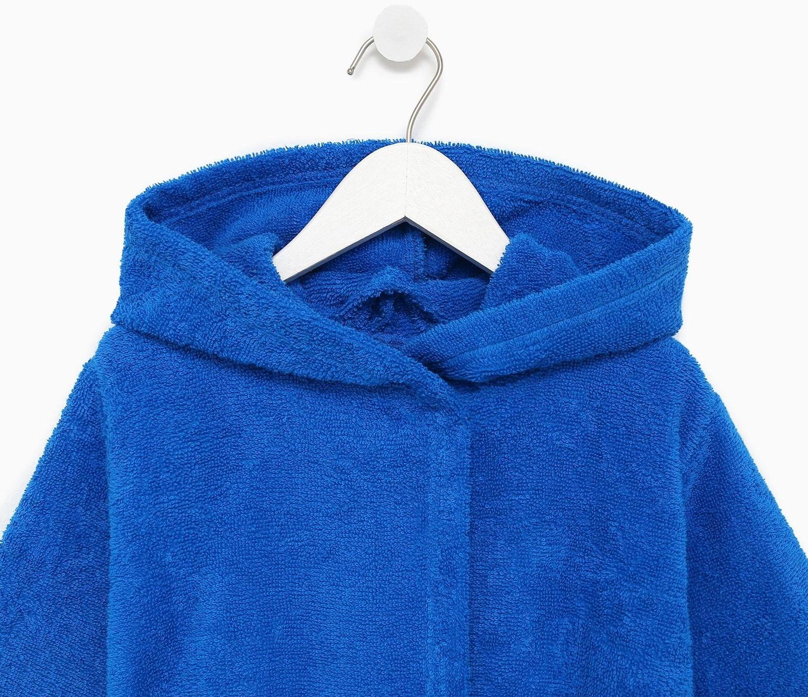 Халат махровый детский, размер 34, цвет синий, 340 г/м2 хлопок 100% с AIRO