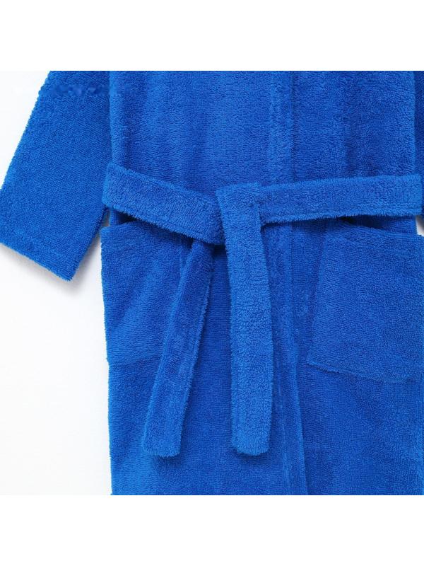Халат махровый детский, размер 34, цвет синий, 340 г/м2 хлопок 100% с AIRO