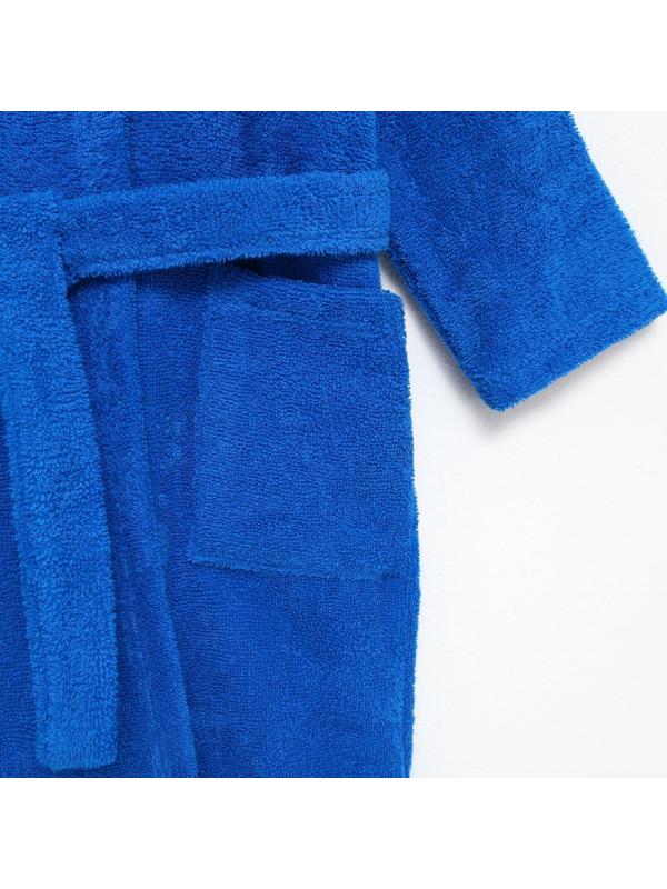 Халат махровый детский, размер 34, цвет синий, 340 г/м2 хлопок 100% с AIRO