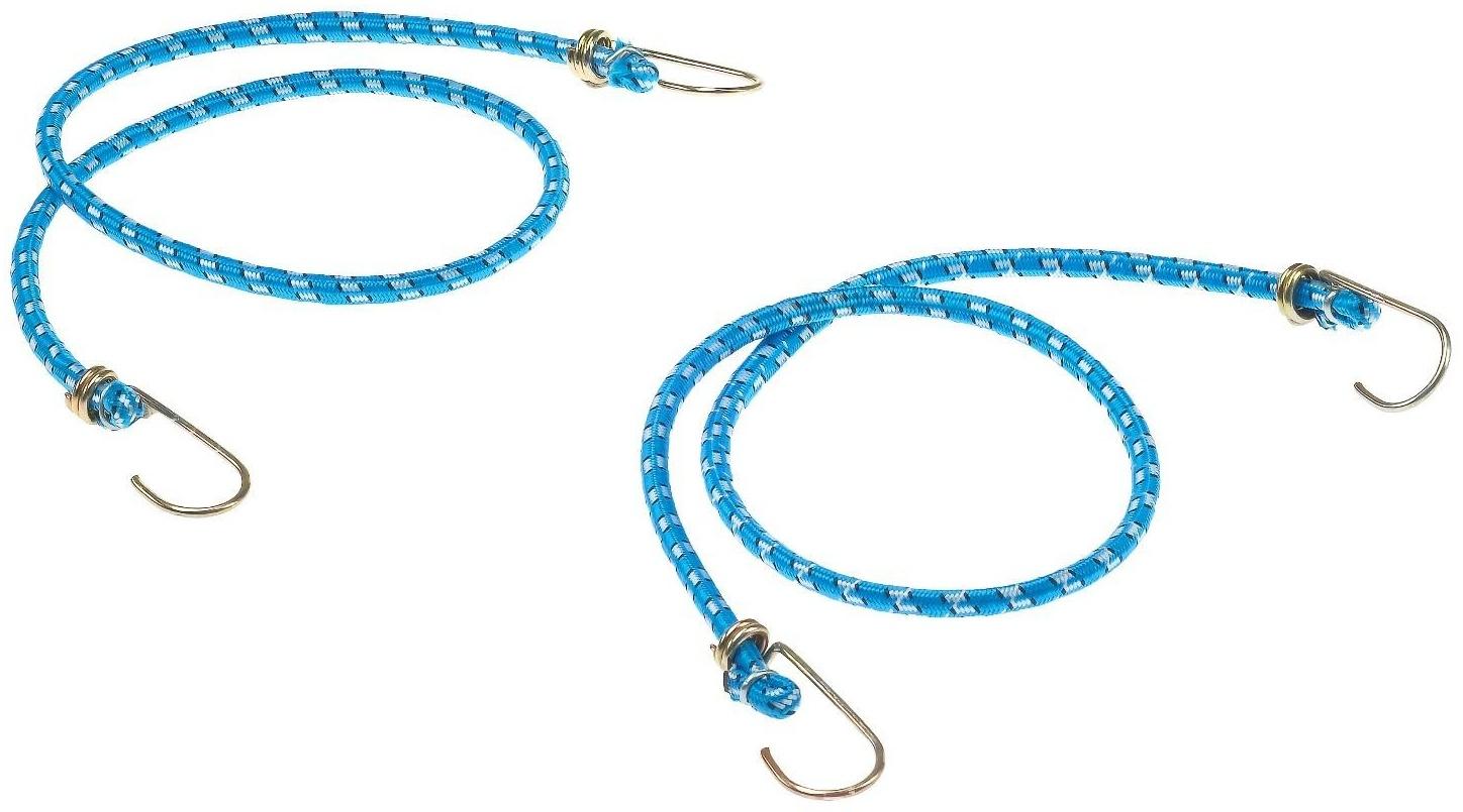 Резинка крепления TORSO 80 см, d 8 мм, металлические крючки, микс, набор 2 шт