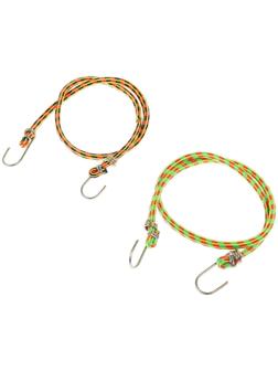 Резинка крепления TORSO 80 см, d 8 мм, металлические крючки, микс, набор 2 шт