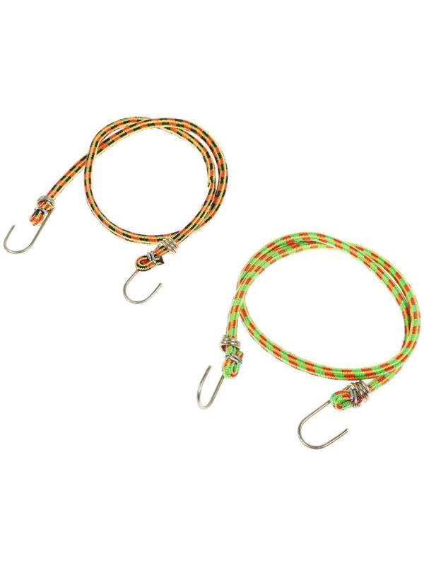 Резинка крепления TORSO 80 см, d 8 мм, металлические крючки, микс, набор 2 шт