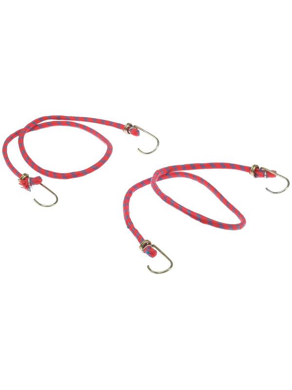 Резинка крепления TORSO 80 см, d 8 мм, металлические крючки, микс, набор 2 шт