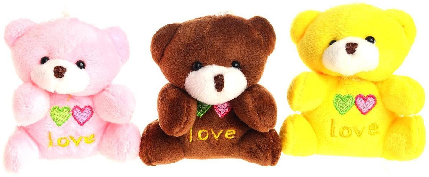 Мягкая игрушка «Мишка» на брелоке, цвета МИКС