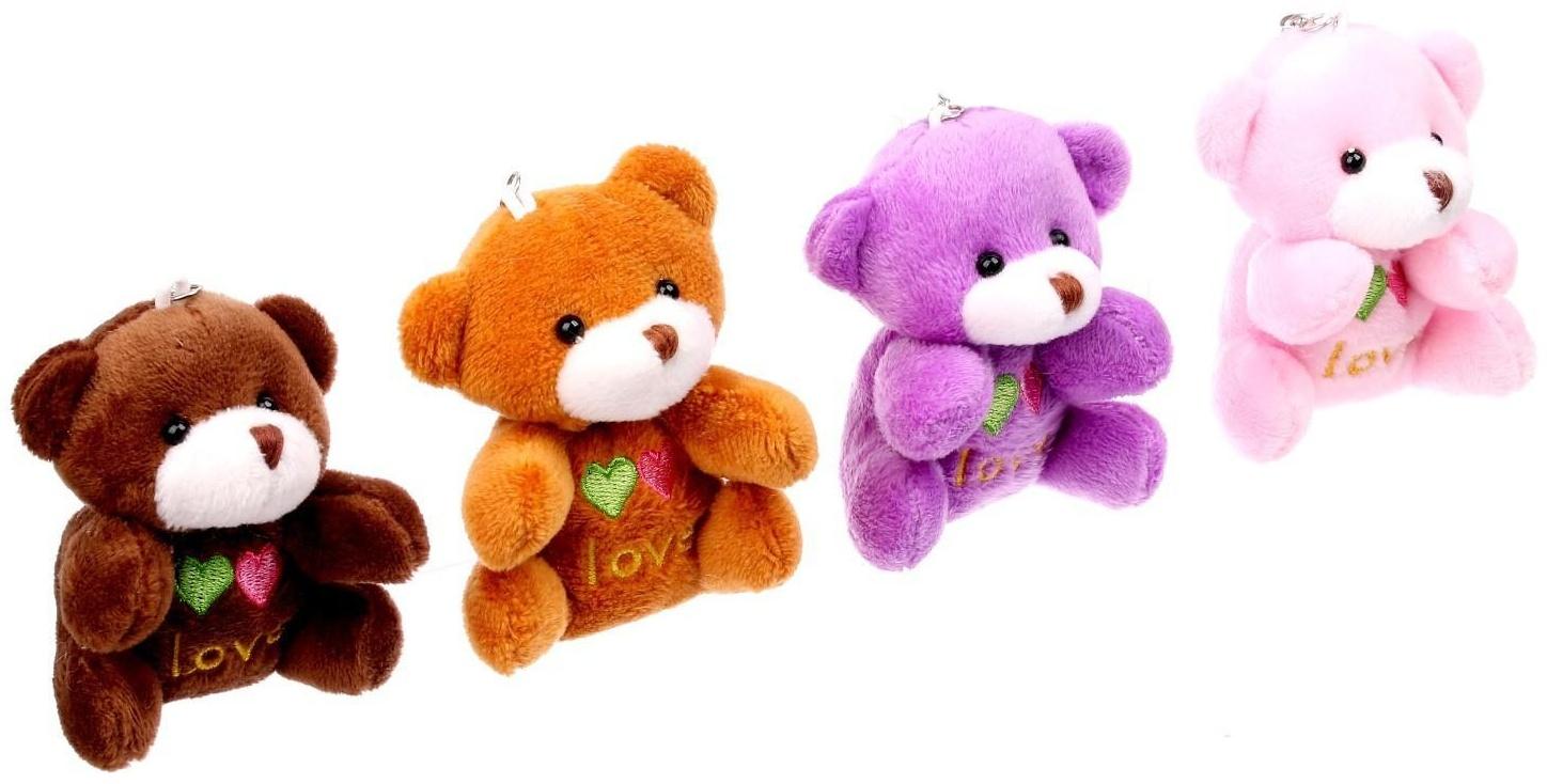 Мягкая игрушка «Мишка» на брелоке, цвета МИКС