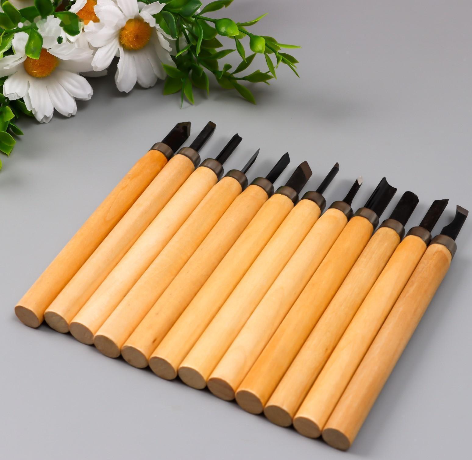 Набор ножей с деревянной ручкой 12 шт 20х17 см