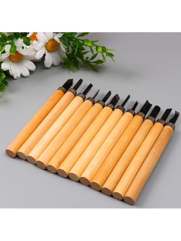 Набор ножей с деревянной ручкой 12 шт 20х17 см