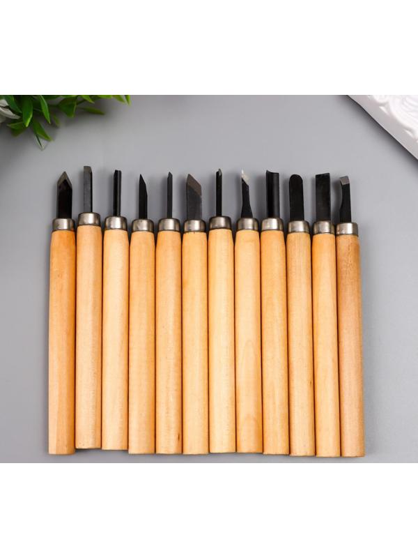 Набор ножей с деревянной ручкой 12 шт 20х17 см