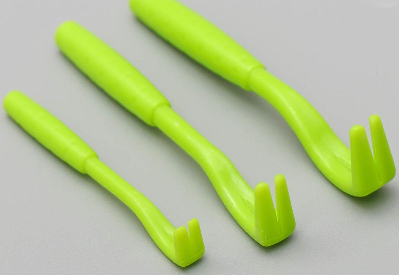 Набор выкручивателей для клещей, 3 размера, зелёные