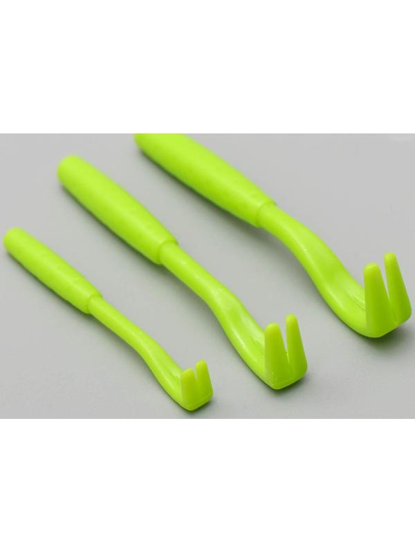 Набор выкручивателей для клещей, 3 размера, зелёные
