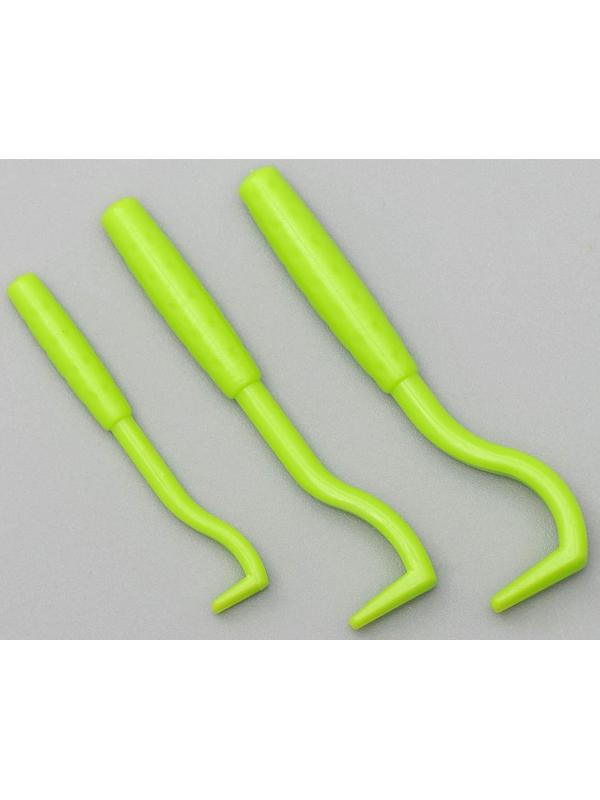 Набор выкручивателей для клещей, 3 размера, зелёные